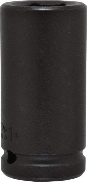 Proto - 3/4" Drive 1" Deep Impact Socket - 6 Points, 3-1/4" OAL - Apex Tool & Supply