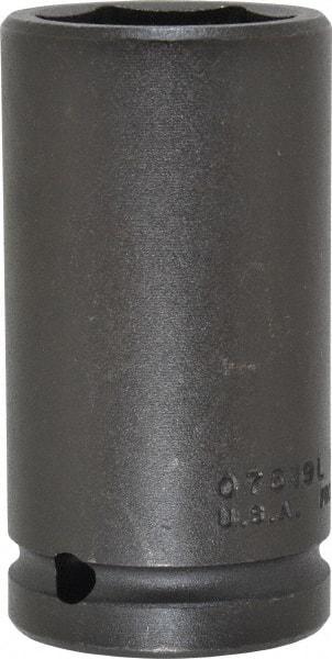 Proto - 3/4" Drive 1-3/16" Deep Impact Socket - 6 Points, 3-1/4" OAL - Apex Tool & Supply
