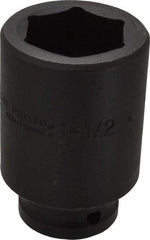 Proto - 3/4" Drive 1-1/2" Deep Impact Socket - 6 Points, 3-1/2" OAL - Apex Tool & Supply