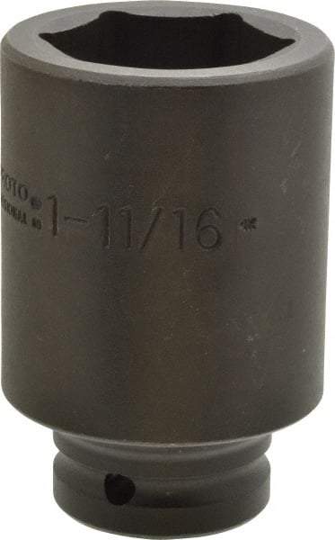 Proto - 3/4" Drive 1-11/16" Deep Impact Socket - 6 Points, 3-7/8" OAL - Apex Tool & Supply