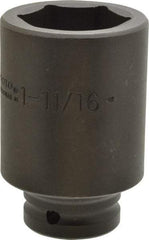 Proto - 3/4" Drive 1-11/16" Deep Impact Socket - 6 Points, 3-7/8" OAL - Apex Tool & Supply