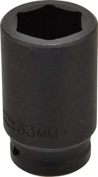 Proto - 3/4" Drive 33mm Deep Impact Socket - 6 Points, 3-1/4" OAL - Apex Tool & Supply