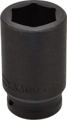 Proto - 3/4" Drive 33mm Deep Impact Socket - 6 Points, 3-1/4" OAL - Apex Tool & Supply