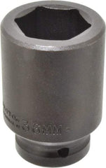 Proto - 3/4" Drive 36mm Deep Impact Socket - 6 Points, 3-1/4" OAL - Apex Tool & Supply