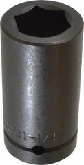 Proto - 1" Drive 1-1/4" Deep Impact Socket - 6 Points, 3-3/4" OAL - Apex Tool & Supply