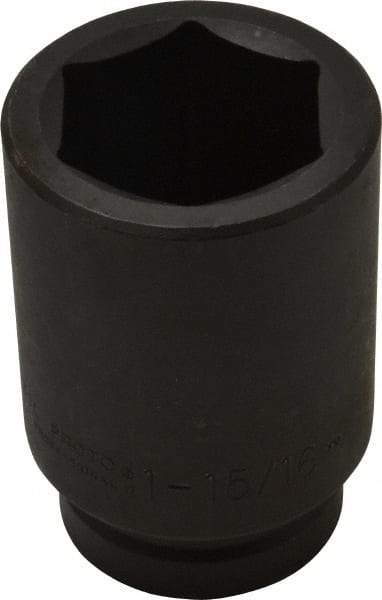 Proto - 1" Drive 1-15/16" Deep Impact Socket - 6 Points, 4-1/4" OAL - Apex Tool & Supply