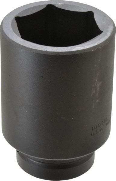 Proto - 1" Drive 2-1/4" Deep Impact Socket - 6 Points, 4-1/2" OAL - Apex Tool & Supply