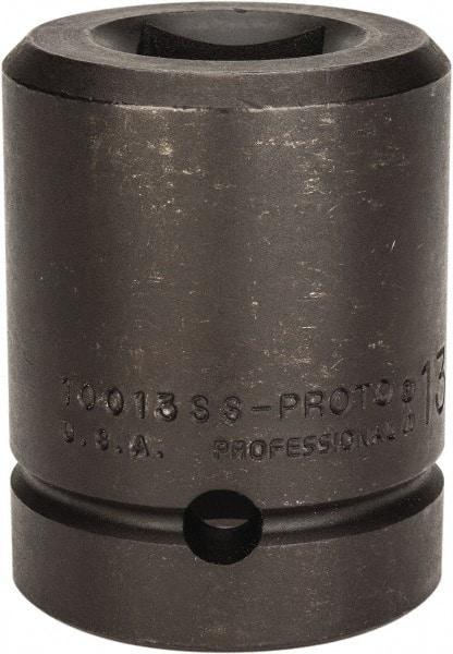 Proto - 1" Drive 13/16" Standard Impact Socket - 4 Points, 2-1/2" OAL - Apex Tool & Supply