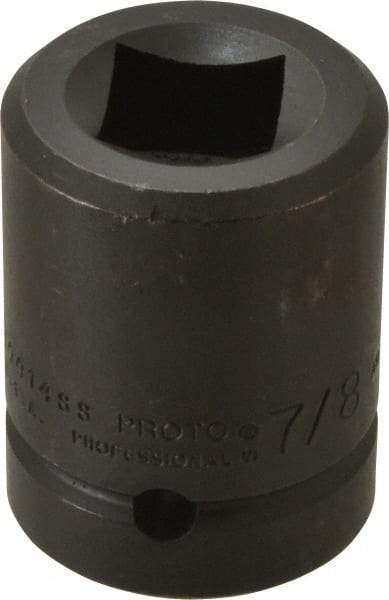 Proto - 1" Drive 7/8" Standard Impact Socket - 4 Points, 2-1/2" OAL - Apex Tool & Supply