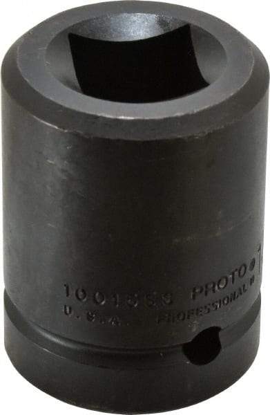 Proto - 1" Drive 15/16" Standard Impact Socket - 4 Points, 2-1/2" OAL - Apex Tool & Supply