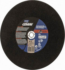 Norton - 14" Aluminum Oxide Cutoff Wheel - 1/8" Thick, 20mm Arbor, 5,400 Max RPM, Use with Angle Grinders - Apex Tool & Supply