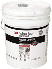 3M - 5 Gal Pail Gray Elastomer Joint Sealant - 110°F Max Operating Temp, 24 hr Full Cure Time, Series Spray 200 - Apex Tool & Supply