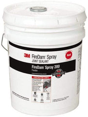 3M - 5 Gal Pail Red Elastomer Joint Sealant - 110°F Max Operating Temp, 24 hr Full Cure Time, Series Spray 200 - Apex Tool & Supply