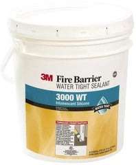 3M - 4.5 Gal Pail Gray RTV Silicone Joint Sealant - 14 to 230°F Operating Temp, Series 3000WT - Apex Tool & Supply