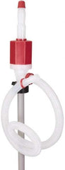 PRO-LUBE - 7 GPM, Polyethylene Hand Operated Siphon Pump - 45-1/2" OAL, For 55 Gal Drums, Antifreeze, Detergents, Water Based Fluids, Mild Acids, Soaps, Waxes & etc - Apex Tool & Supply