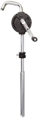 PRO-LUBE - Oil Lubrication 10 Gal/min Flow Cast Iron Rotary Hand Pump - For 15 to 55 Gal Container, Use with Diesel Fuel, Kerosene & Petroleum-Based Fluids, Do Not Use with Water-Based Media - Apex Tool & Supply