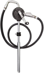 PRO-LUBE - Oil Lubrication 10 Gal/min Flow Cast Iron Rotary Hand Pump - For 15 to 55 Gal Container, Use with Diesel Fuel, Kerosene & Petroleum-Based Fluids, Do Not Use with Water-Based Media - Apex Tool & Supply