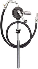 PRO-LUBE - Oil Lubrication 10 Gal/min Flow Cast Iron Rotary Hand Pump - For 15 to 55 Gal Container, Use with Alcohols, Gasoline, Naphtha & Solvents, Do Not Use with Water-Based Media - Apex Tool & Supply