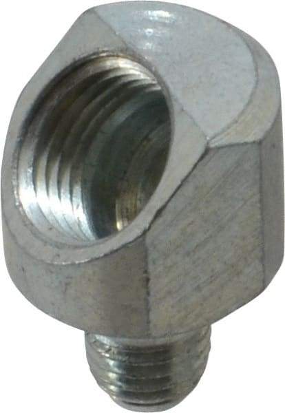 PRO-LUBE - 45° Head Angle, 1/4-28 NPT Steel Grease Fitting Adapter - 1/4" Hex - Apex Tool & Supply