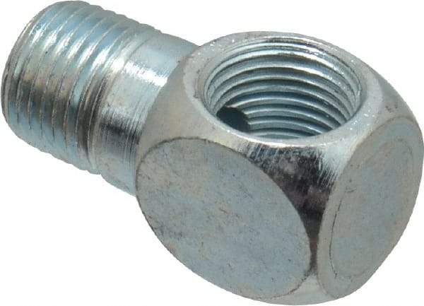 PRO-LUBE - 90° Head Angle, 1/8-27 NPT Steel Grease Fitting Adapter - 1/2" Hex - Apex Tool & Supply