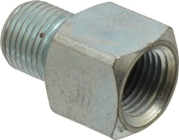 PRO-LUBE - Straight Head Angle, 1/8-27 NPT Steel Grease Fitting Adapter - 1/2" Hex - Apex Tool & Supply