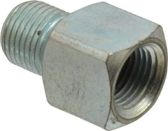 PRO-LUBE - Straight Head Angle, 1/8-27 NPT Steel Grease Fitting Adapter - 1/2" Hex - Apex Tool & Supply