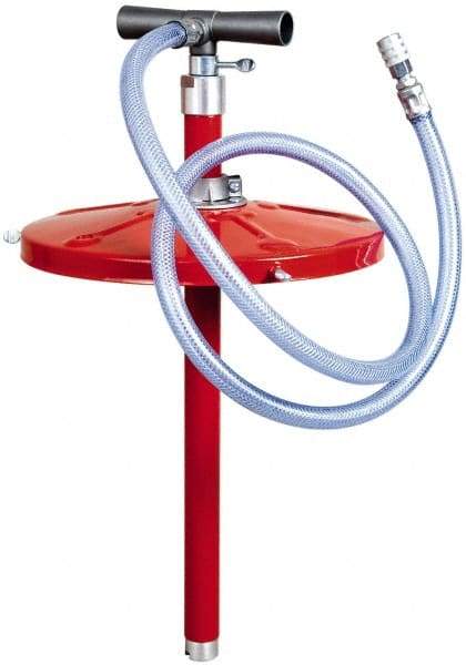 PRO-LUBE - Aluminium, NBR, PVC & Steel Hand Operated Drum Pump - 8 oz per Stroke, For 5 to 6-1/2 Gal Drums, For Tire Sealant - Apex Tool & Supply