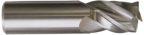 Kennametal - 3/8", 3 Flute, Single End, Solid Carbide, 0.03" Corner Radius End Mill - 2-1/2" OAL, 38° Helix, Right Hand Flute, 3/4" LOC, Right Hand Cut - Apex Tool & Supply