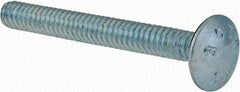 Value Collection - #10-24 UNC 1-3/4" Length Under Head, Standard Square Neck, Carriage Bolt - Grade 2 Steel, Zinc-Plated Finish - Apex Tool & Supply