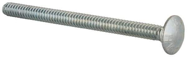 Value Collection - #10-24 UNC 2-1/2" Length Under Head, Standard Square Neck, Carriage Bolt - Grade 2 Steel, Zinc-Plated Finish - Apex Tool & Supply