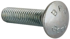Value Collection - 7/16-14 UNC 1-3/4" Length Under Head, Standard Square Neck, Carriage Bolt - Grade 2 Steel, Zinc-Plated Finish - Apex Tool & Supply
