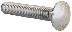 Value Collection - 7/16-14 UNC 2-1/2" Length Under Head, Standard Square Neck, Carriage Bolt - Grade 2 Steel, Zinc-Plated Finish - Apex Tool & Supply