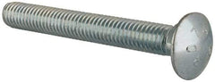 Value Collection - 7/16-14 UNC 3-1/2" Length Under Head, Standard Square Neck, Carriage Bolt - Grade 2 Steel, Zinc-Plated Finish - Apex Tool & Supply