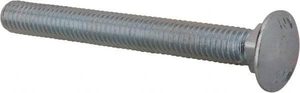 Value Collection - 7/16-14 UNC 4" Length Under Head, Standard Square Neck, Carriage Bolt - Grade 2 Steel, Zinc-Plated Finish - Apex Tool & Supply