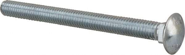 Value Collection - 7/16-14 UNC 5" Length Under Head, Standard Square Neck, Carriage Bolt - Grade 2 Steel, Zinc-Plated Finish - Apex Tool & Supply