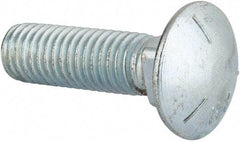 Value Collection - 1/2-13 UNC 1-3/4" Length Under Head, Standard Square Neck, Carriage Bolt - Grade 5 Steel, Zinc-Plated Finish - Apex Tool & Supply