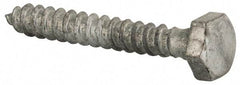 Value Collection - 1/4" Screw, 1-3/4" Length Under Head, Steel, Hex Head Lag Screw - Hot Dipped Galvanized, Grade 2 - Apex Tool & Supply