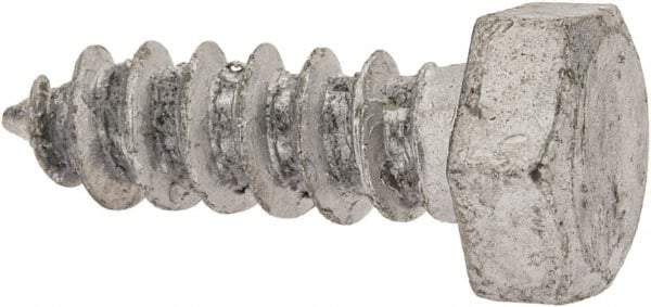 Value Collection - 5/16" Screw, 1" Length Under Head, Steel, Hex Head Lag Screw - Hot Dipped Galvanized, Grade 2 - Apex Tool & Supply