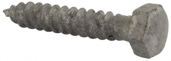 Value Collection - 5/16" Screw, 1-3/4" Length Under Head, Steel, Hex Head Lag Screw - Hot Dipped Galvanized, Grade 2 - Apex Tool & Supply