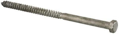 Value Collection - 3/8" Screw, 7" Length Under Head, Steel, Hex Head Lag Screw - Hot Dipped Galvanized, Grade 2 - Apex Tool & Supply