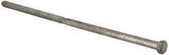 Value Collection - 1/2" Screw, 14" Length Under Head, Steel, Hex Head Lag Screw - Hot Dipped Galvanized, Grade 2 - Apex Tool & Supply
