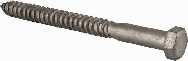 Value Collection - 5/8" Screw, 7" Length Under Head, Steel, Hex Head Lag Screw - Hot Dipped Galvanized, Grade 2 - Apex Tool & Supply