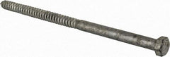 Value Collection - 5/8" Screw, 12" Length Under Head, Steel, Hex Head Lag Screw - Hot Dipped Galvanized, Grade 2 - Apex Tool & Supply
