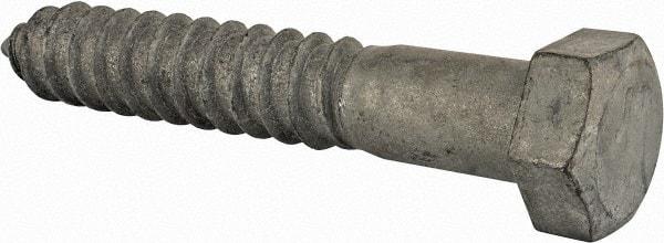 Value Collection - 3/4" Screw, 4-1/2" Length Under Head, Steel, Hex Head Lag Screw - Hot Dipped Galvanized, Grade 2 - Apex Tool & Supply