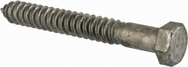 Value Collection - 3/4" Screw, 6" Length Under Head, Steel, Hex Head Lag Screw - Hot Dipped Galvanized, Grade 2 - Apex Tool & Supply