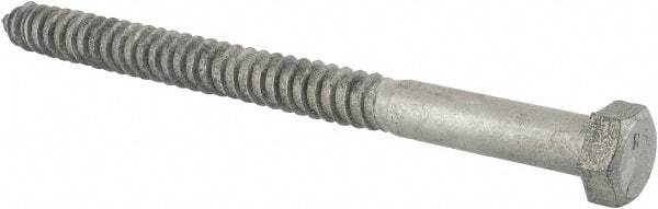 Value Collection - 3/4" Screw, 10" Length Under Head, Steel, Hex Head Lag Screw - Hot Dipped Galvanized, Grade 2 - Apex Tool & Supply