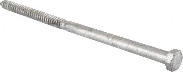 Value Collection - 3/4" Screw, 16" Length Under Head, Steel, Hex Head Lag Screw - Hot Dipped Galvanized, Grade 2 - Apex Tool & Supply