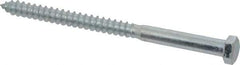 Value Collection - 3/8" Screw, 5-1/2" Length Under Head, Steel, Hex Head Lag Screw - Zinc Plated, Grade 2 - Apex Tool & Supply