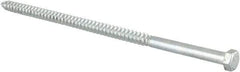 Value Collection - 3/8" Screw, 9" Length Under Head, Steel, Hex Head Lag Screw - Zinc Plated, Grade 2 - Apex Tool & Supply