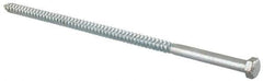 Value Collection - 3/8" Screw, 10" Length Under Head, Steel, Hex Head Lag Screw - Zinc Plated, Grade 2 - Apex Tool & Supply